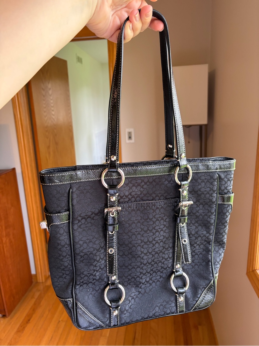 Vintage Coach Gallery Tote in Signature Jacquard